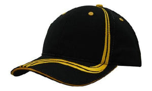 
            
                Load image into Gallery viewer, Brushed Heavy Cotton with Waving Stripes on Crown &amp;amp; Peak - madhats.com.au
            
        