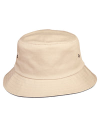 Premium Enzyme Washed Cotton Bucket Hat with Contrasting Under Brim thumbnail 1