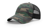 111P Garment Washed Printed Trucker Hat with Camouflage Patterns thumbnail 2