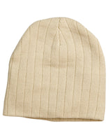 Cable Knit Beanie With Fleece Head Band thumbnail 1