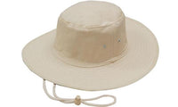 Premium Canvas Wide Brim Hat with Adjustable Chin Strap thumbnail 9 canvas hat - madhats.com.au