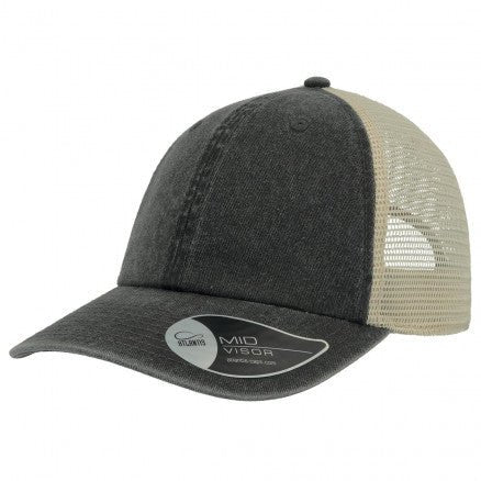Case Trucker Cap with Pigment Dyed Cotton Twill & Mesh Panels