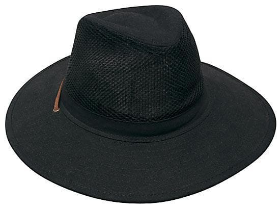 Collapsible Wide Brim Cotton Twill & Soft Mesh Hat