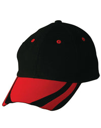 Contrast Peak Cap with Heavy Brushed Cotton and Velcro Closure thumbnail 3