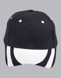 Contrast Peak Cap with Heavy Brushed Cotton and Velcro Closure thumbnail 1