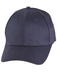 Cotton Fitted Cap with Pre-Curved Peak in Black, Navy, Royal thumbnail 2 cotton fitted cap - madhats.com.au