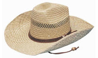 Classic Cowboy Straw Hat with Wide Brim - S/M & M/L Sizes thumbnail 1