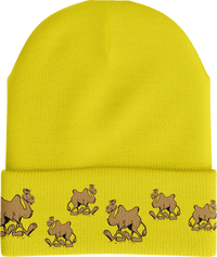 Crafty Camel Insulated Beanie with Reflective Stripe thumbnail 2 crafty camel beanie - madhats.com.au