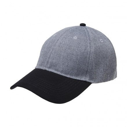 Curved Heather 6-Panel Structured Cap with Adjustable Closure
