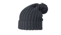 Chunk Cable Knit Beanie with Ribbed Cuff and Pom Pom thumbnail 11