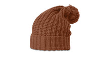 Chunk Cable Knit Beanie with Ribbed Cuff and Pom Pom thumbnail 16