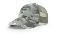 111P Garment Washed Printed Trucker Hat with Camouflage Patterns thumbnail 1