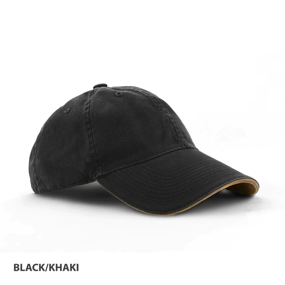 Enzyme Washed Cap with Sandwich Brim in Multiple Colorways