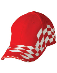 Contrast Check & Sandwich Cap with Adjustable Strap thumbnail 3 h/b/c embroidery check racing - madhats.com.au