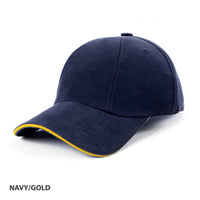 HBC Rotated Panel Pre-Curved Cap with Adjustable Strap thumbnail 7 hbc rotated panel cap - madhats.com.au