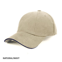 HBC Rotated Panel Pre-Curved Cap with Adjustable Strap thumbnail 4 hbc rotated panel cap - madhats.com.au