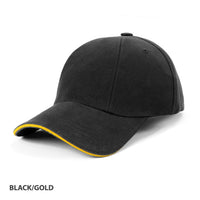 HBC Rotated Panel Pre-Curved Cap with Adjustable Strap thumbnail 3 hbc rotated panel cap - madhats.com.au