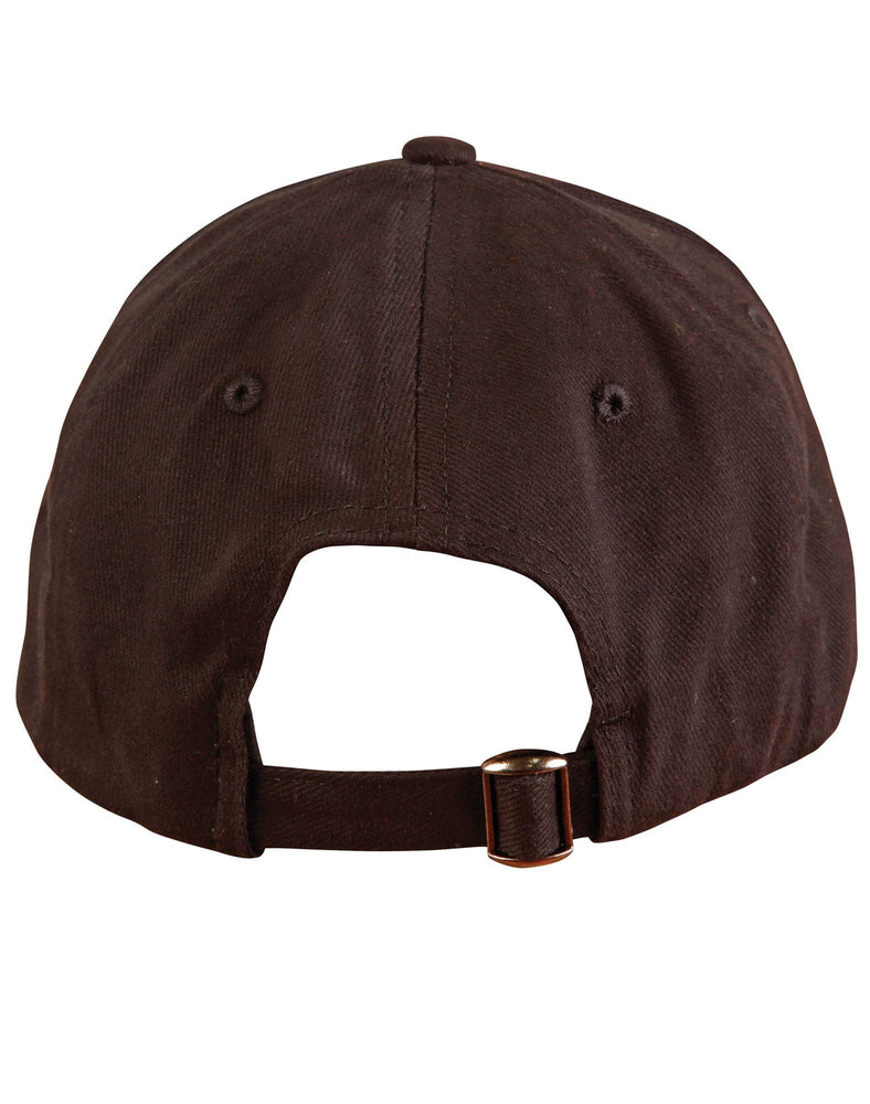 Heavy brushed cotton cap buckle on back - madhats.com.au
