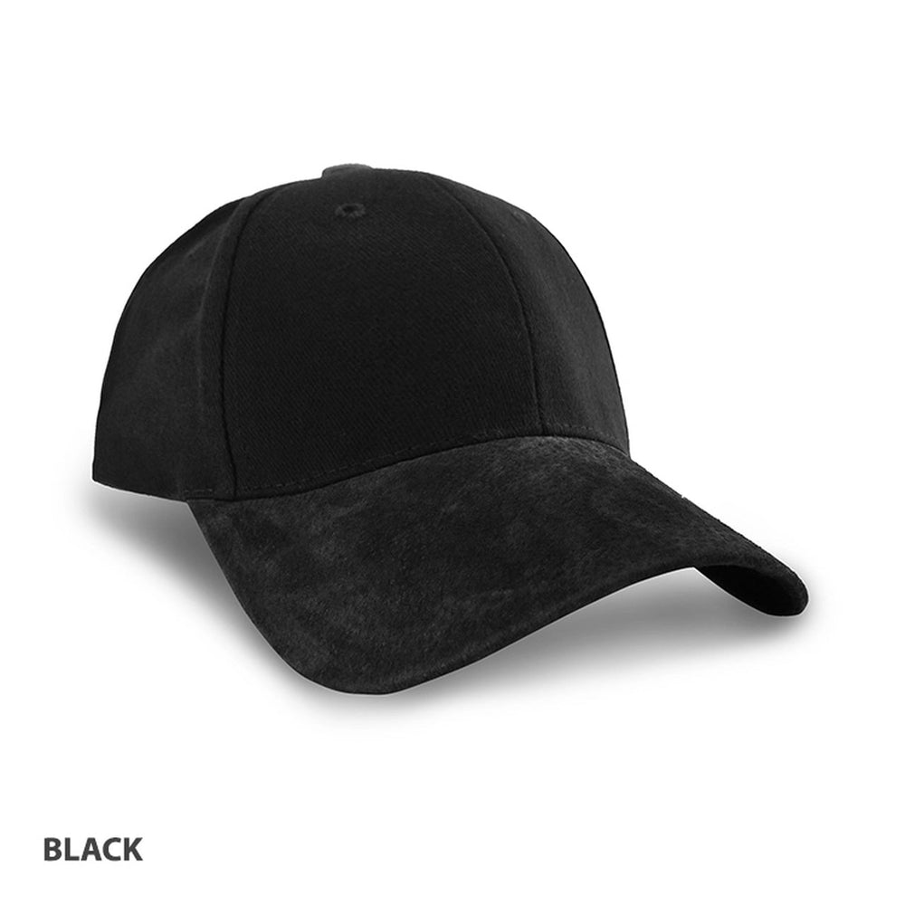 Heavy Brushed Cotton Suede Peak Cap - madhats.com.au