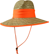 Natural Wide Brim Straw Hats with Adjustable Fit thumbnail 1 hi vis natural straw hats - madhats.com.au