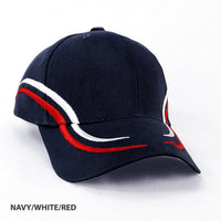 Langdon Structured 6-Panel Cap with Pre-Curved Peak thumbnail 5 langdon cap - madhats.com.au
