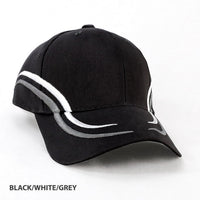 Langdon Structured 6-Panel Cap with Pre-Curved Peak thumbnail 8 langdon cap - madhats.com.au