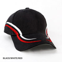 Langdon Structured 6-Panel Cap with Pre-Curved Peak thumbnail 7 langdon cap - madhats.com.au