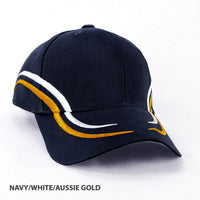 Langdon Structured 6-Panel Cap with Pre-Curved Peak thumbnail 6 langdon cap - madhats.com.au
