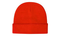 Luminescent Safety Acrylic Beanie in Fluro Green & Orange thumbnail 2