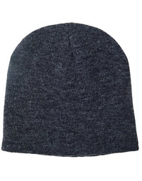 Marl Slouch Beanie Double Layer Knit Acrylic Hat thumbnail 1