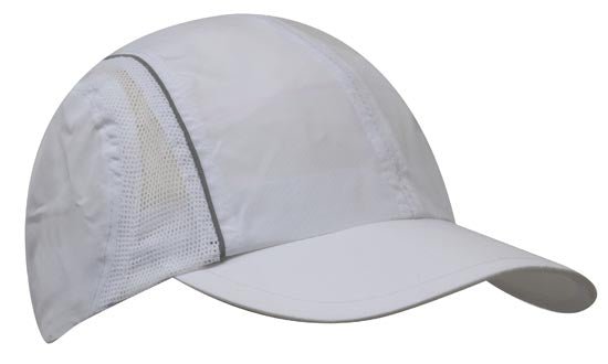 
            
                Load image into Gallery viewer, Micro Fibre &amp;amp; Mesh Sports Cap with Reflective Trim - madhats.com.au
            
        