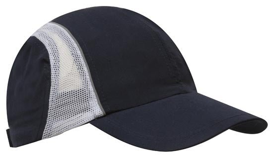 
            
                Load image into Gallery viewer, Micro Fibre &amp;amp; Mesh Sports Cap with Reflective Trim - madhats.com.au
            
        