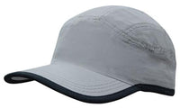 Microfibre Sports Cap with Contrasting Trim and Pre-Curved Peak thumbnail 5