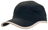 Microfibre Sports Cap with Contrasting Trim and Pre-Curved Peak thumbnail 3