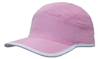 Microfibre Sports Cap with Contrasting Trim and Pre-Curved Peak thumbnail 4