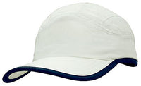 Microfibre Sports Cap with Contrasting Trim and Pre-Curved Peak thumbnail 2