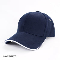 Organic Cotton 6-Panel Sandwich Cap with Adjustable Strap thumbnail 3 organic cotton sandwich cap - madhats.com.au