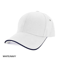 Organic Cotton 6-Panel Sandwich Cap with Adjustable Strap thumbnail 4 organic cotton sandwich cap - madhats.com.au