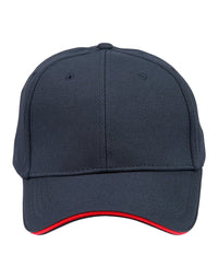 Pique Mesh Contrast Sandwich 6-Panel Structured Cap thumbnail 4 pique mesh contarst sandwich - madhats.com.au