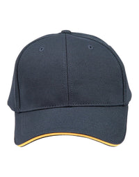 Pique Mesh Contrast Sandwich 6-Panel Structured Cap thumbnail 3 pique mesh contarst sandwich - madhats.com.au