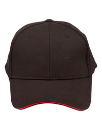 Pique Mesh Contrast Sandwich 6-Panel Structured Cap thumbnail 1 pique mesh contarst sandwich - madhats.com.au