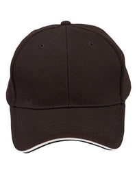 Pique Mesh Contrast Sandwich 6-Panel Structured Cap thumbnail 2 pique mesh contarst sandwich - madhats.com.au