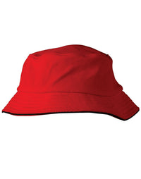 Pique mesh with sandwich trim bucket hat thumbnail 5 pique mesh with sandwich trim bucket hat - madhats.com.au
