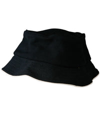 Pique mesh with sandwich trim bucket hat thumbnail 4 pique mesh with sandwich trim bucket hat - madhats.com.au