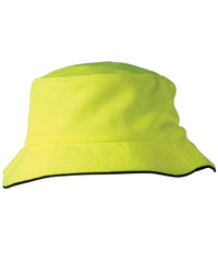 Pique mesh with sandwich trim bucket hat thumbnail 3 pique mesh with sandwich trim bucket hat - madhats.com.au