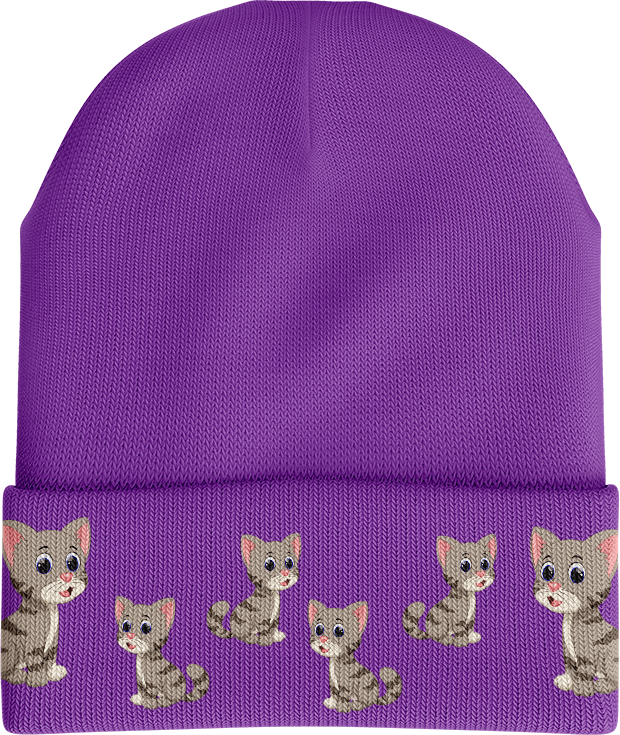 Playful Pussycat Insulated Beanie with Reflective Stripe