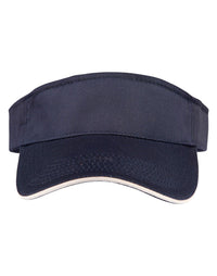Premium Twill Polo Visor with Adjustable Velcro Closure thumbnail 3 polo twill visor - madhats.com.au