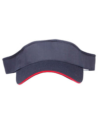 Premium Twill Polo Visor with Adjustable Velcro Closure thumbnail 2 polo twill visor - madhats.com.au