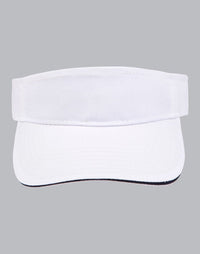 Premium Twill Polo Visor with Adjustable Velcro Closure thumbnail 6 polo twill visor - madhats.com.au