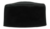 Poly Cotton Chefs Hat with Elastic Backing in Black & White thumbnail 1